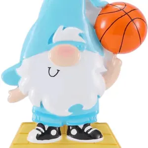 Ceramic Gnome Basketball Player Ornament