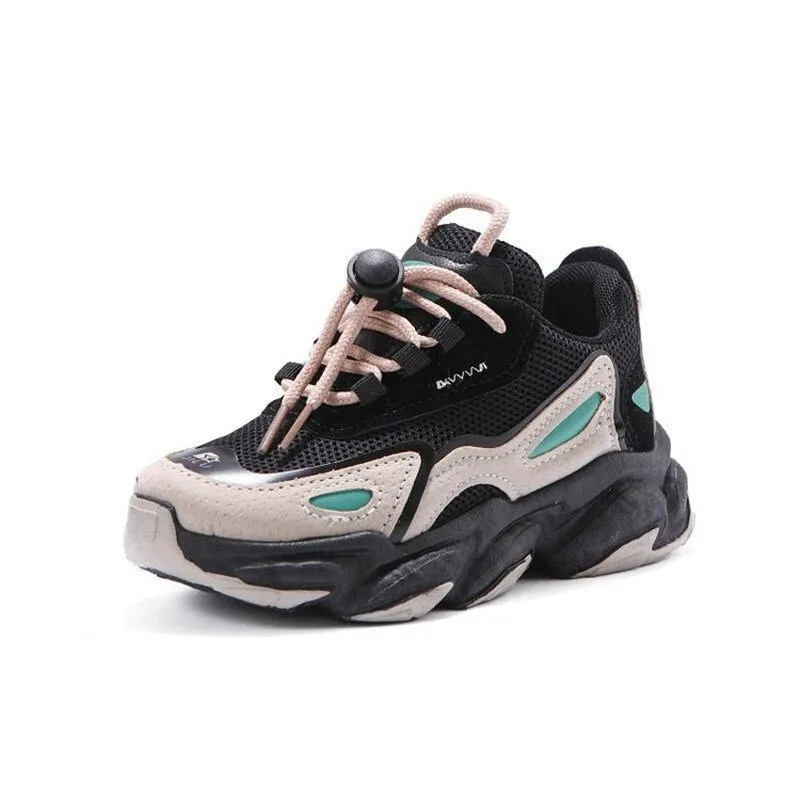 Children Shoes Clunky Sneakers Breathable Mesh Running Sports Shoes