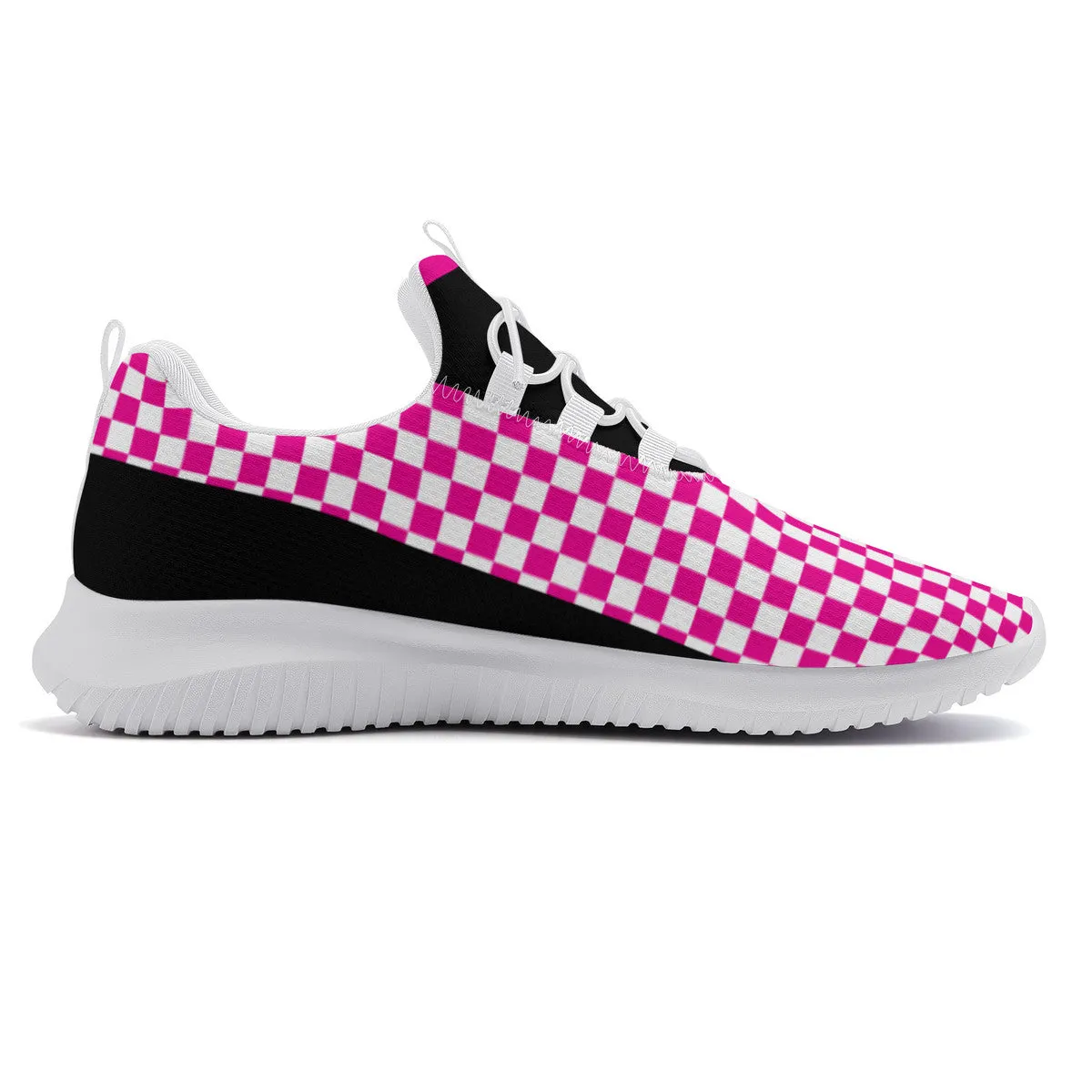 Dance Sneakers - Checkered Pink Dance Shoes
