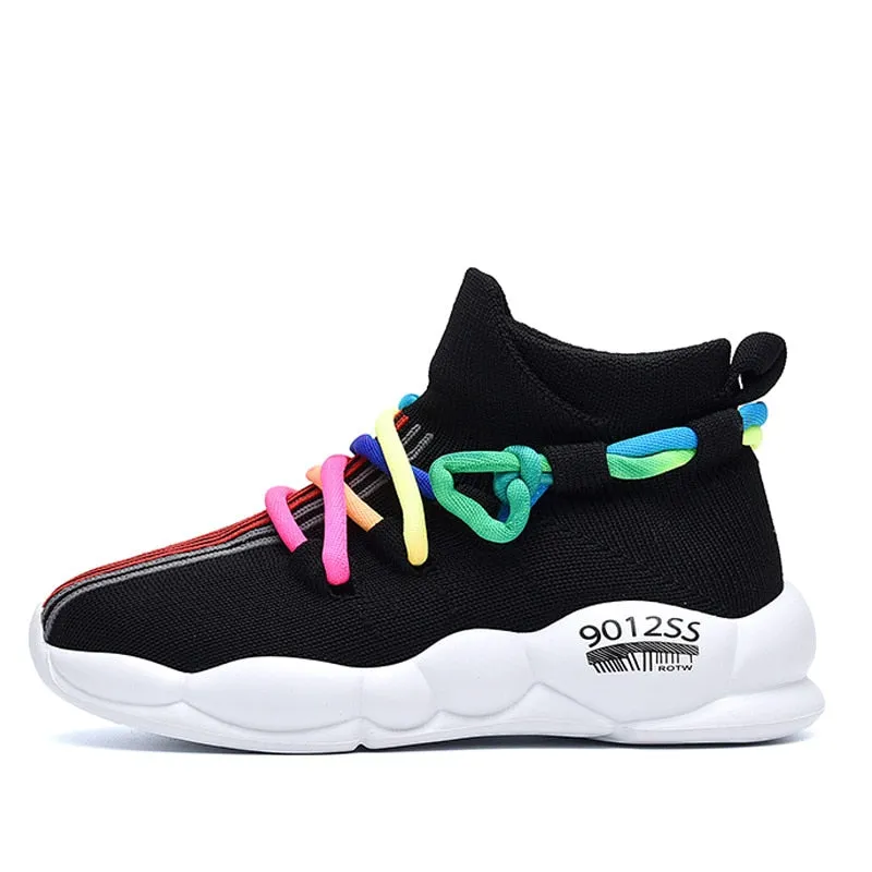 Kids Casual Knit Soft Anti-Slip Running Sports Shoes