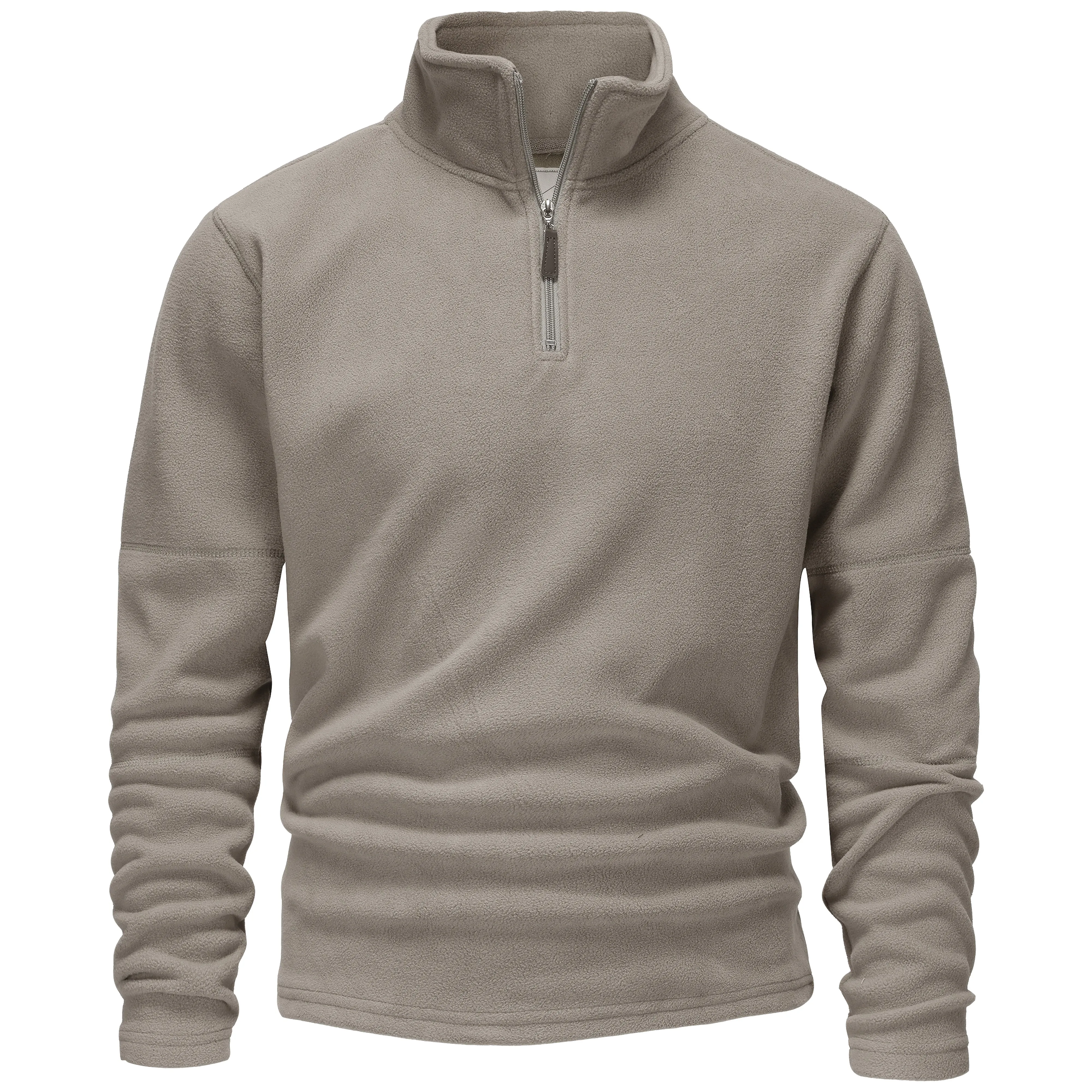 Mens 1/4 Zip Fleece Jumper - Grey