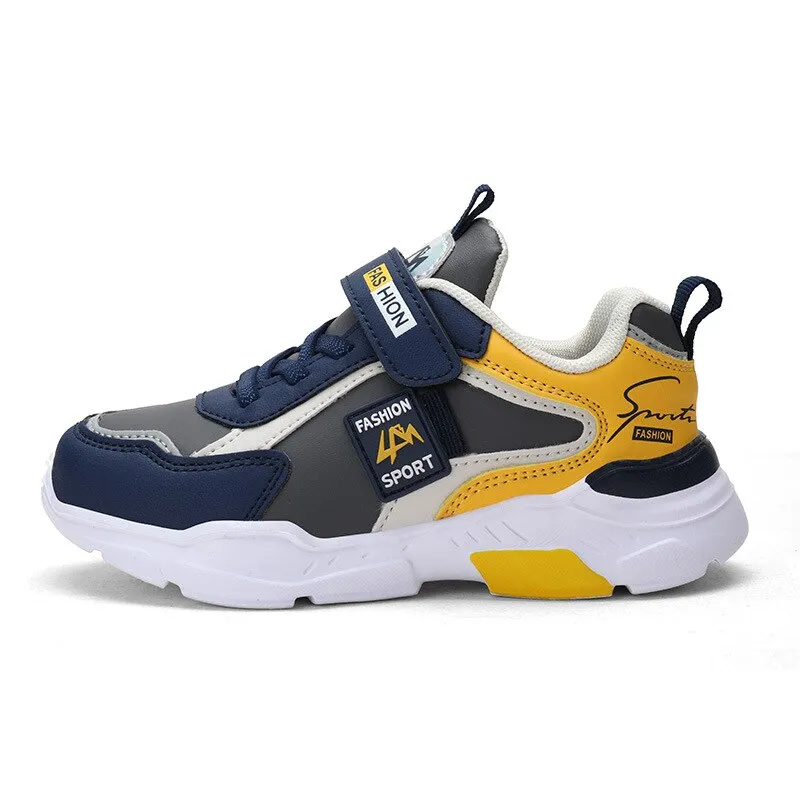 new children's shoes boy Sneakers leather waterproof sports running shoes
