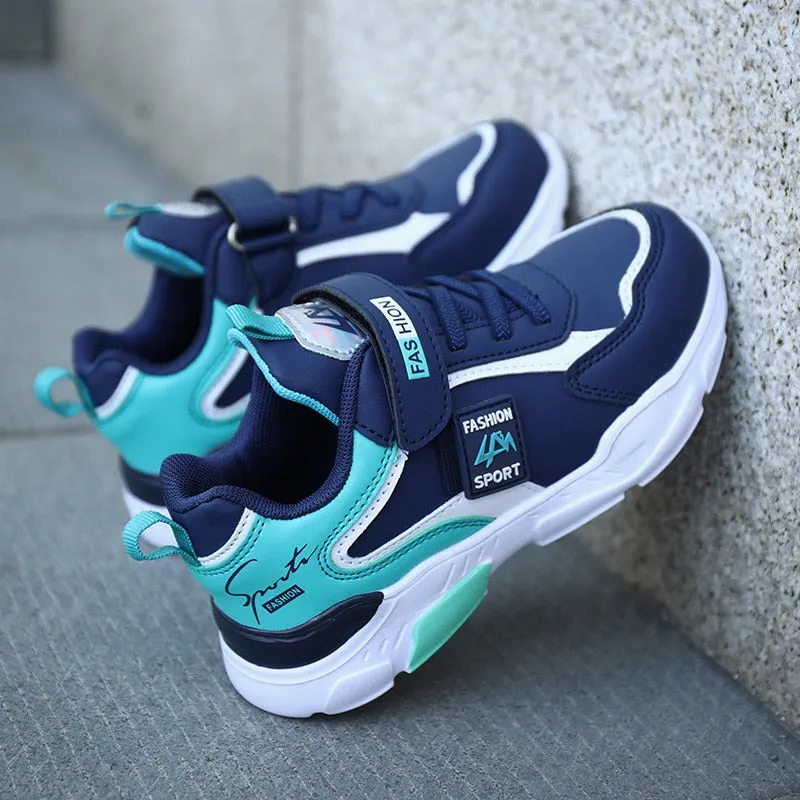 new children's shoes boy Sneakers leather waterproof sports running shoes