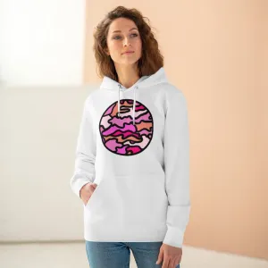 PINK CAMO  85% organic cotton unisex cruiser hoodie