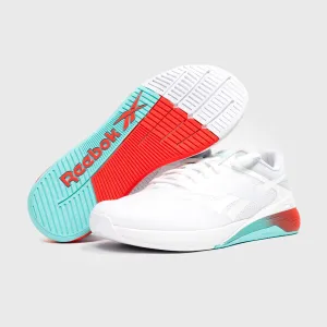 REEBOK - NANO X5 - WOMEN'S - FTW WHITE/AI AQUA/ENERGY RED