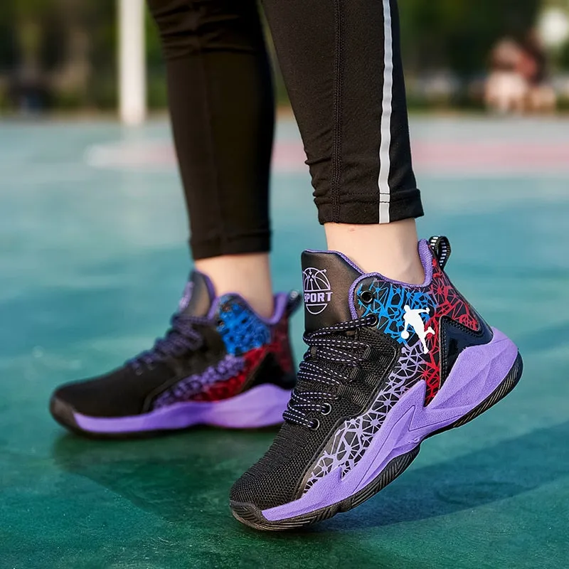 Thick Sole Soft Boys Basketball Shoes Non-slip