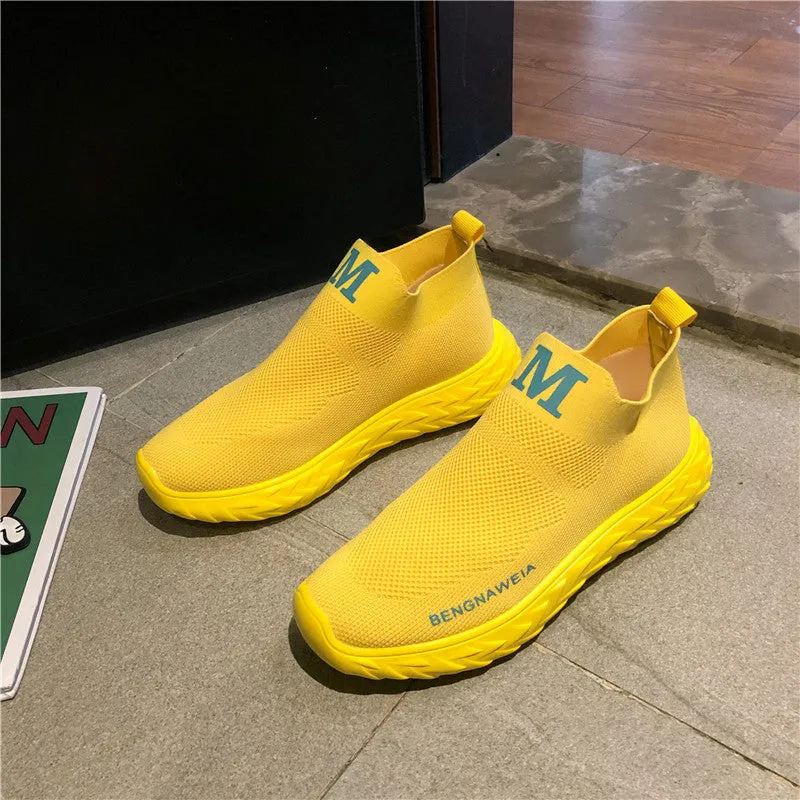 Trendy Breathable Mesh Stretch Cloth Sneakers